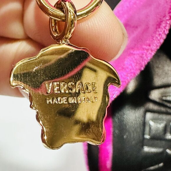 Versace Aevitas 37.5/ 7.5 Platform Pink Velvet Pump Crystal Medusa NIB $1,575 - Picture 12 of 16